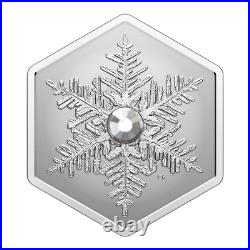 2023 Canada $20 Hexagon Crystal Snowflake Pure Silver Coin