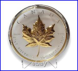 2023 Canada $20 Ultra High Relief Maple Leaf 1oz. 9999 Silver Gold Reverse Proof