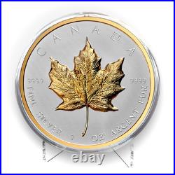 2023 Canada $20 Ultra High Relief Maple Leaf 1oz. 9999 Silver Gold Reverse Proof