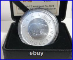 2023 Canada $2 Fine silver coin W Mint mark Polar Bear