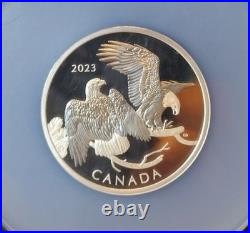 2023 Canada $30 Striking Bald Eagle 2oz. 9999 Silver NGC PF70 UC 1stDay of Issue