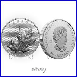 2023 Canada $50 Maple Leaves in Motion UHR 5oz. 9999 Silver Proof Mintage 2000