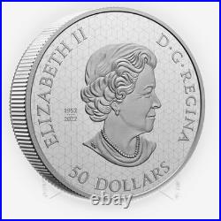 2023 Canada $50 Maple Leaves in Motion UHR 5oz. 9999 Silver Proof Mintage 2000
