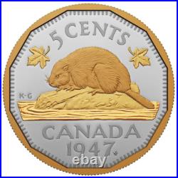2023 Canada 5 Cent 1947 Maple Leaf Mark 2 oz Pure Silver Coin with BONUS COIN
