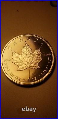 2023 Canada 99.99 Percent Pure Silver One Oz Maple Leaf Coin 70 Years Of Queen