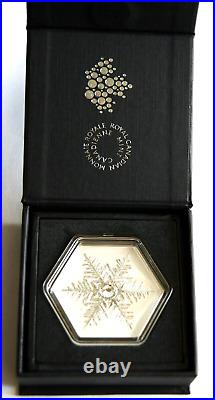 2023 Canada Crystal Snowflake $20.9999 Fine Silver Hexagon Coin