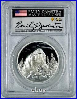 2023 Canada Grizzly Bear Great Hunters PCGS PR70DCAM UHR Silver Coin E Damstra