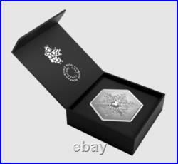 2023 Canada Hexagon Snowflake With Clear Crystal $20 99.99% Pure Silver Coin 2023 Canada Hexagon Snowflake With Clear Crystal $20 99.99% Pure Silver Coin