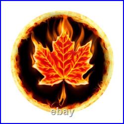 2023 Canada Maple Colorized Eternal Flame 1oz. 9999 Silver Coin 250 Mintage