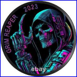 2023 Canada Maple Grim Reaper Cyberpunk 1oz Silver Ennobled Coin