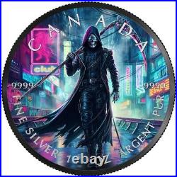 2023 Canada Maple Grim Reaper Cyberpunk 1oz Silver Ennobled Coin Mintage of 500