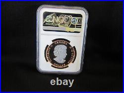2023 Canada Peace Dollar 1 oz Silver Rose Gilt NGC PF70 FDI Last Coin WithQEII