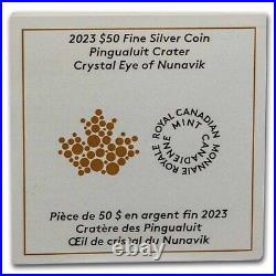 2023 Canada Silver $50 Pingualuit Crater Crystal Eye of Nunavik SKU#271307