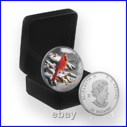 2023 Colourful Birds Northern Cardinal 1oz. 9999 Silver Proof $20 Mintage 7500