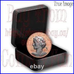 2023 PAX Peace Dollar $1 1 OZ Rose Gold Plated Pure Silver UHF Proof Coin Canada