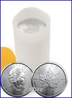 2023 Tube Of 25 RCM 1oz Maple 99.99 Silver Coins