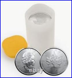 2023 Tube Of 25 RCM 1oz Maple 99.99 Silver Coins