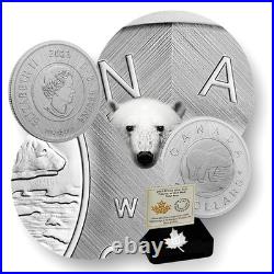 2023 W Mint Mark Polar Bear 1oz. 9999 Silver $2 Specimen RCM Canada