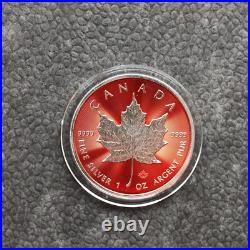 2024 1OZ Silver Canada Maple Leaf Space Red Etui Certificate NEW ONLY 250pc #1