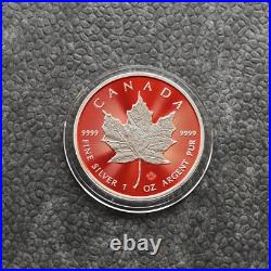 2024 1OZ Silver Canada Maple Leaf Space Red Etui Certificate NEW ONLY 250pc #1
