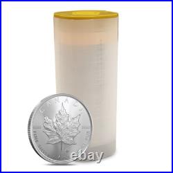 2024 1oz Canadian Silver Maple Leaf Coin. 9999-Tube of 25 Ships from Canada