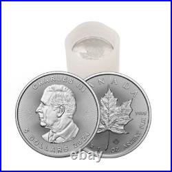 2024 1oz Canadian Silver Maple Leaf Coin. 9999-Tube of 25 Ships from Canada