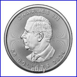 2024 1oz Canadian Silver Maple Leaf Coin. 9999-Tube of 25 Ships from Canada