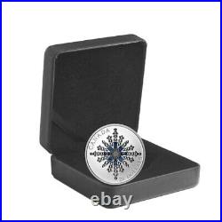 2024 $20 Fine Silver Coin Sapphire Jubilee Snowflake Brooch