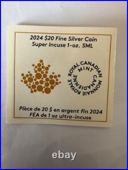 2024 $20 Fine Silver coins super incuse 1 oz