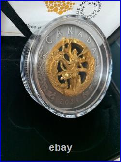 2024 $50 Allegory of Freedom 3D Pure 143.0 gr. 9999 Silver Coin Canada