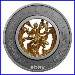 2024 $50 Allegory of Freedom 3D Pure 143.0 gr. 9999 Silver Coin Canada