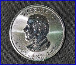 2024 $5 Canadian Maple Leaf 31.1g of. 9999 Silver Uncirculated Prooflike New