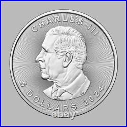 2024 $5 Canadian Maple Leaf 31.1g of. 9999 Silver Uncirculated Prooflike New