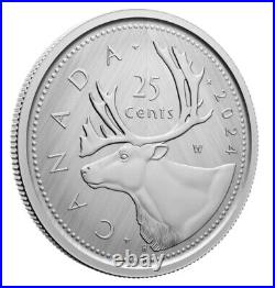 2024 CANADA CARIBOU W Winnipeg Mint Mark #4 25c 1oz. 999 Pure Silver Coin