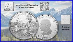 2024 CANADA TIMBER WOLVES MULTIFACETED $30 2oz. 9999 Pure Silver Proof Coin