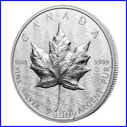 2024 CANADA Ultra-High Relief Silver Maple Leaf $50 5oz. 9999 Pure Silver Coin