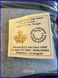 2024 Canada 1 oz Silver Proof Great Hunters Cougar NGC PF70 FDOP Ultra Cameo