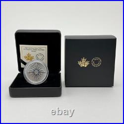 2024 Canada $20 Sapphire Jubilee Snowflake Brooch 1 oz Pure Silver Coin
