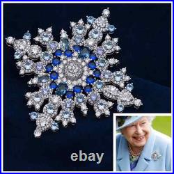 2024 Canada $20 Sapphire Jubilee Snowflake Brooch 1 oz Pure Silver Coin