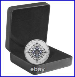 2024 Canada $20 Sapphire Jubilee Snowflake Brooch Pure Silver Coin