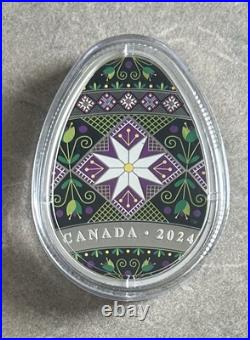 2024 Canada $20 Silver Coin Pysanka