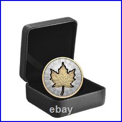 2024 Canada $20 Super Incuse Maple Leaf SML Pure Silver Coin with Gold Plating