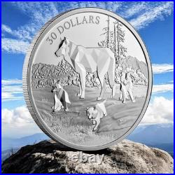 2024 Canada $30 Multifaceted Animal Family Timber Wolves 2 oz. Silver Coin