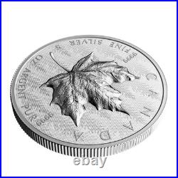 2024 Canada $50 Ultra-High Relief Maple Leaf 5 Ounce Pure Silver Coin