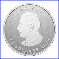 2024 Canada $50 Ultra-High Relief Maple Leaf 5 Ounce Pure Silver Coin