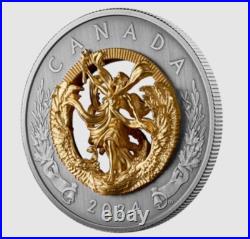 2024 Canada Allegory Of Freedom $50 99.99% Pure Silver Coin With Box And Coa