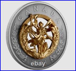 2024 Canada Allegory Of Freedom $50 99.99% Pure Silver Coin With Box And Coa
