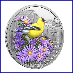 2024 Canada Colorful Birds American Goldfinch 1 oz Silver Proof Coin