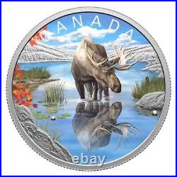 2024 Canada Wildlife Reflections Moose 1 oz Fine Silver Colourized Coin from RCM