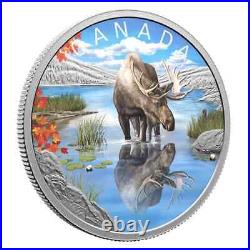2024 Canada Wildlife Reflections Moose 1 oz Fine Silver Colourized Coin from RCM